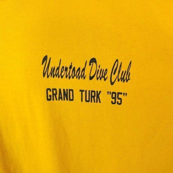 Grand Turk Diving T Shirt Vintage 90s Undertoad Dive Club Made In USA Mens XL - Picture 3 of 7